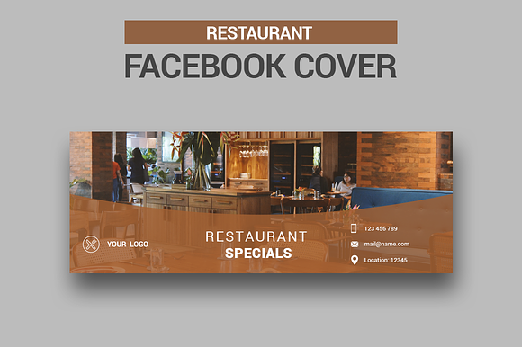 Restaurant - Facebook Covers in Facebook Templates - product preview 4
