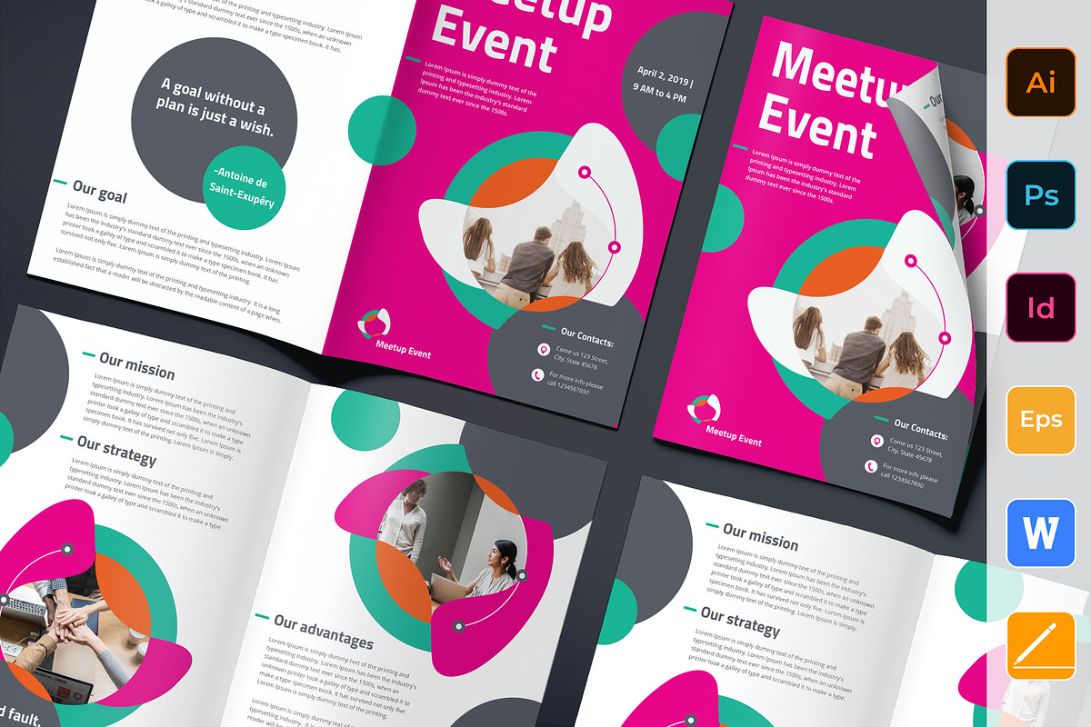 Meetup Event Brochure Bifold in Brochure Templates - product preview 8