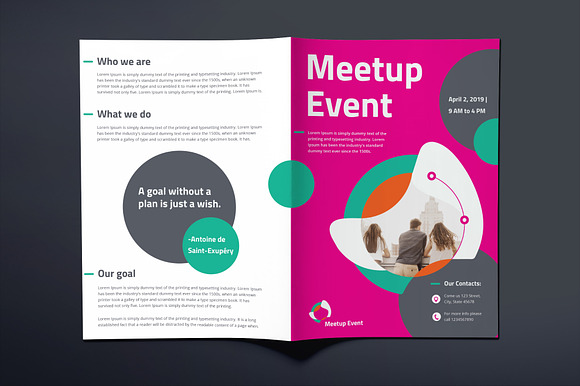 Meetup Event Brochure Bifold in Brochure Templates - product preview 1