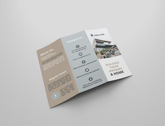 Real Estate Tri Fold Bochures in Brochure Templates - product preview 4
