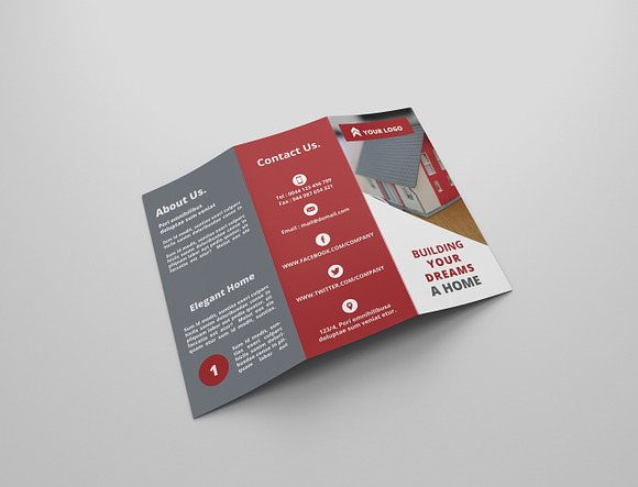 Real Estate Tri Fold Bochures in Brochure Templates - product preview 6