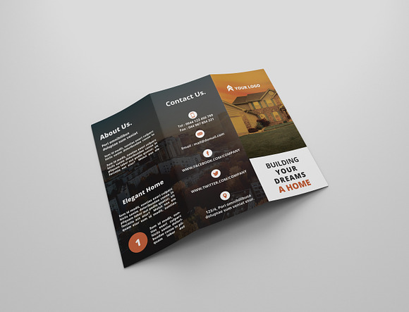 Real Estate Tri Fold Bochures in Brochure Templates - product preview 12