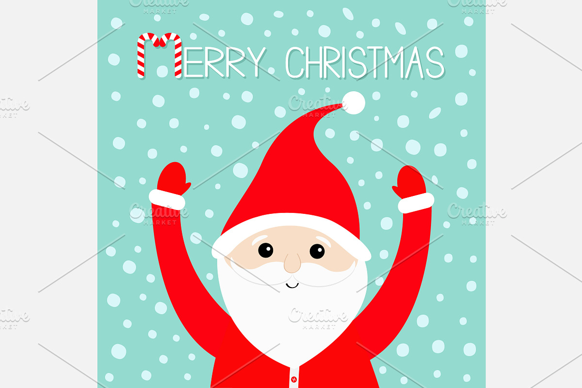 Merry Christmas. Cute Santa Claus in Illustrations - product preview 8