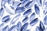 Watercolor leaves seamless pattern