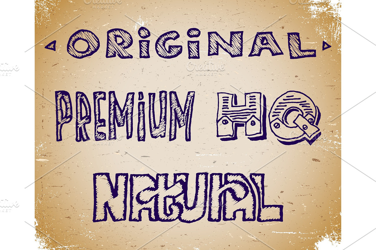 Set of lettering sketches in Illustrations - product preview 8