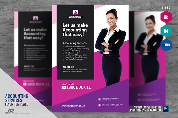 Accountancy Services Flyer in Flyer Templates - product preview 3