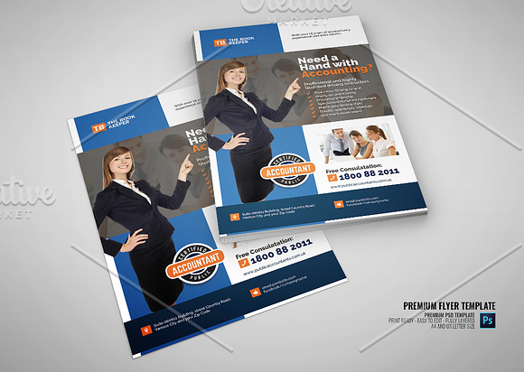 Accountancy Company Services Flyer in Flyer Templates - product preview 2