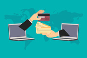 Online purchases, paying credit card