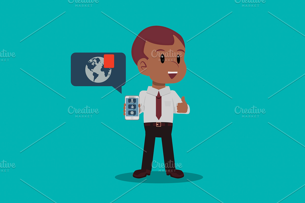 office worker receive notifications in Illustrations - product preview 8