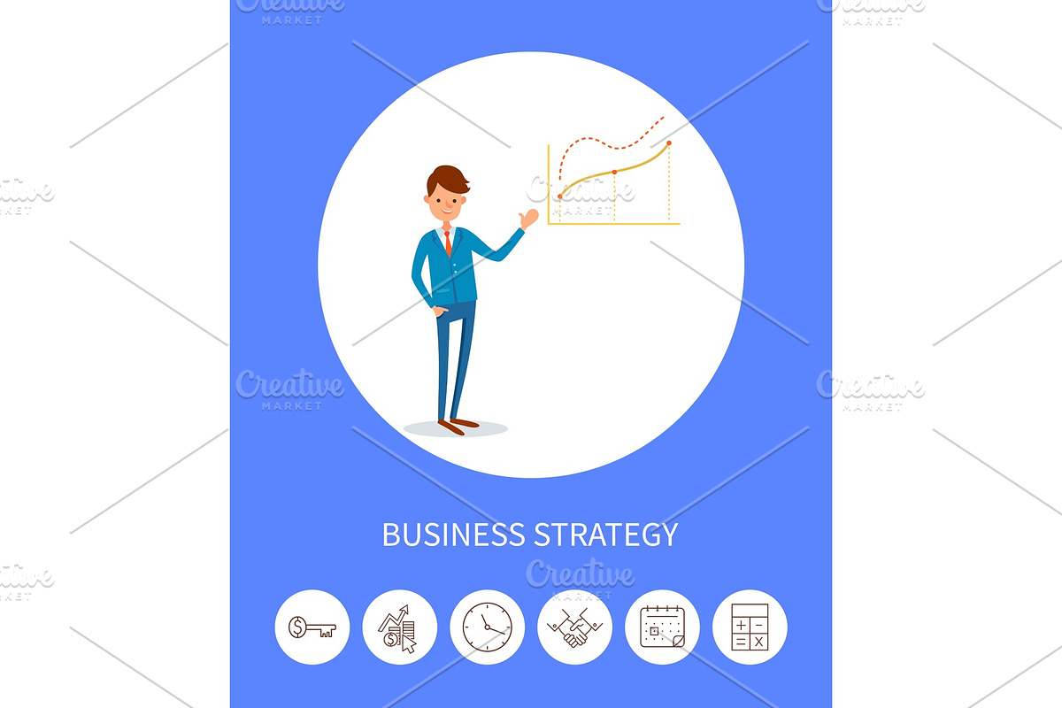 Business Strategy, Businessman with in Illustrations - product preview 8