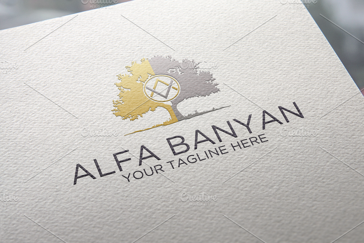 Tree Banyan Letter A Logo in Logo Templates - product preview 8