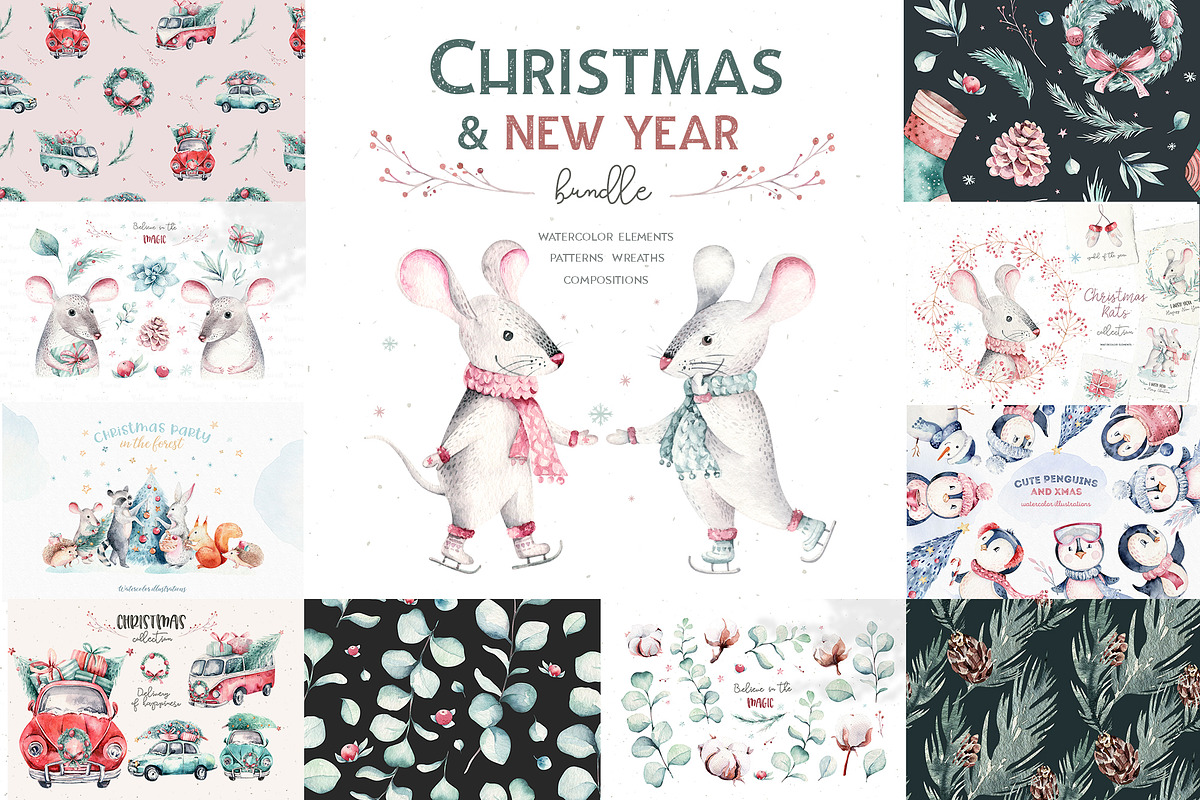 70 % off. Big Christmas bundle 2020 in Illustrations - product preview 8