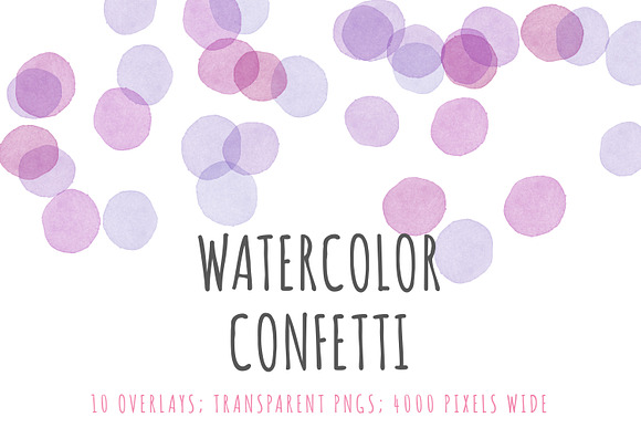 Watercolor confetti border overlays in Objects - product preview 2