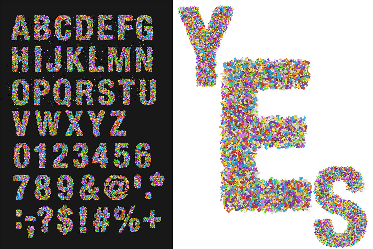 Rich Confetti Alphabet in Objects - product preview 8