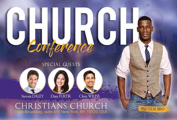 Church Conference Flyer Poster in Flyer Templates - product preview 2