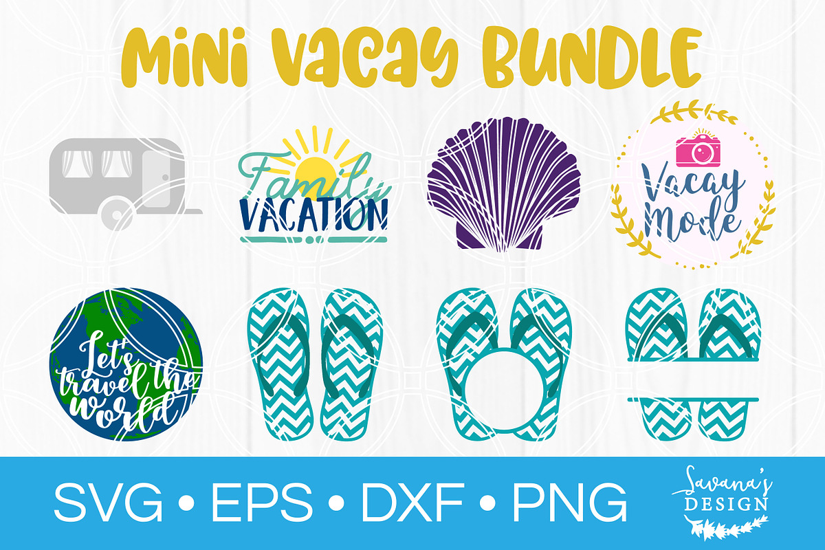 Mini Vacay SVG Bundle Vacation SVG in Illustrations - product preview 8