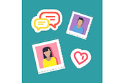 Bloggers Male and Female, Stickers