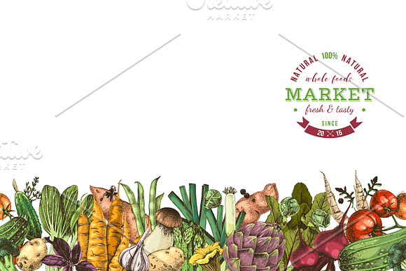 Vegetables super set in Illustrations - product preview 11