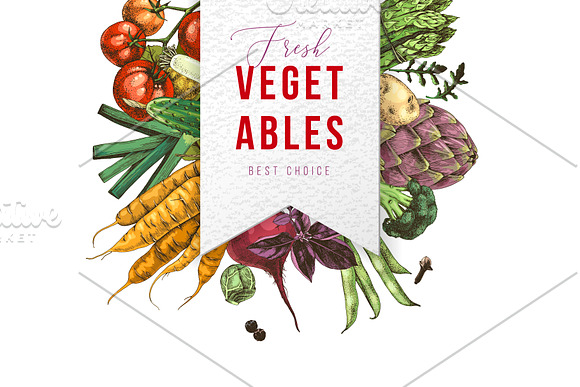 Vegetables super set in Illustrations - product preview 13