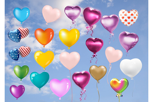 45 Romantic Balloons Overlays in Objects - product preview 3