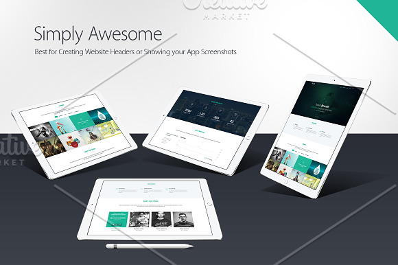 iPad Pro Mockups in Mobile & Web Mockups - product preview 1