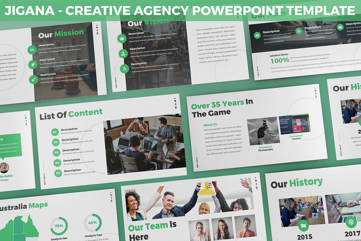 Jigana - Creative Agency Powerpoint in PowerPoint Templates - product preview 8