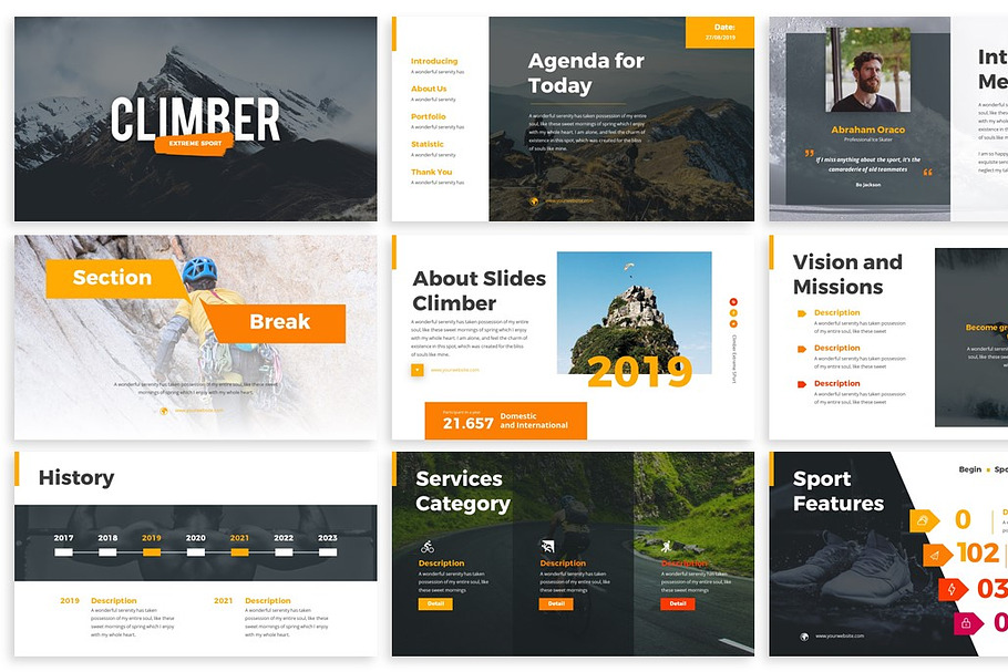 Climber - Extreme Powerpoint in PowerPoint Templates - product preview 8