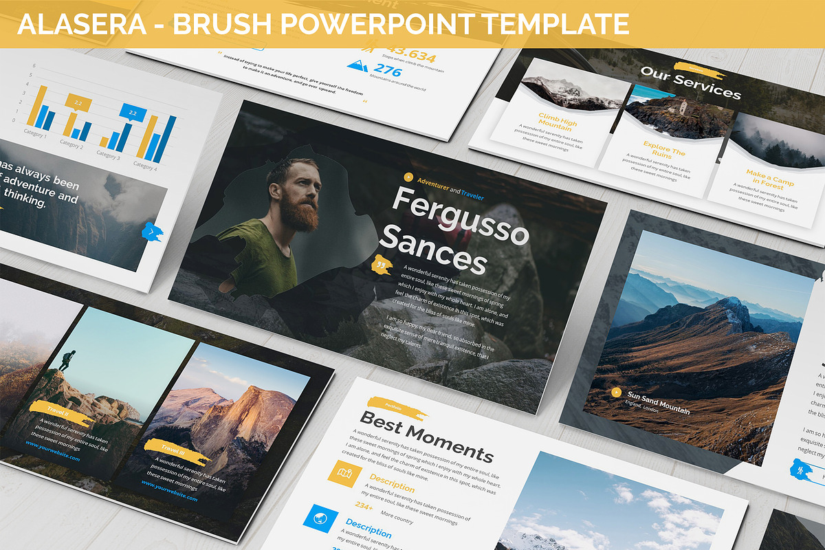 Alasera - Brush Powerpoint Template in PowerPoint Templates - product preview 8
