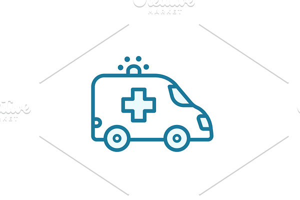 Ambulance car icon. Your first-aid