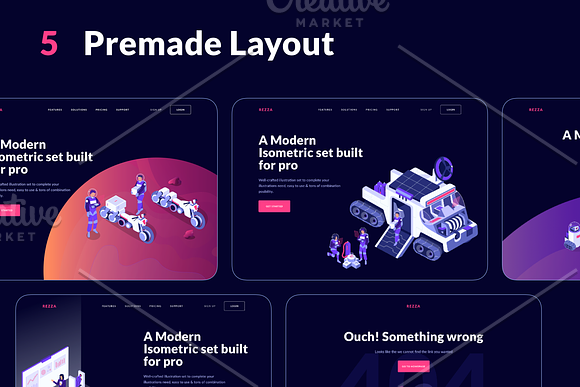 Isometric Space Illustration in Illustrations - product preview 2