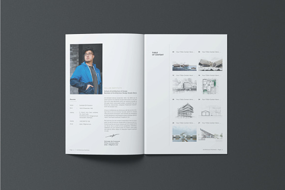 A5 Architecture Portfolio in Brochure Templates - product preview 1