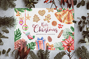 Rustic Christmas Watercolor Graphics