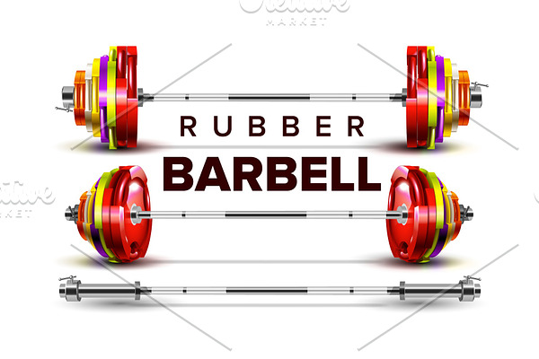 Rubber Barbell Lifting Collapsible