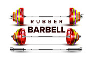Rubber Barbell Lifting Collapsible