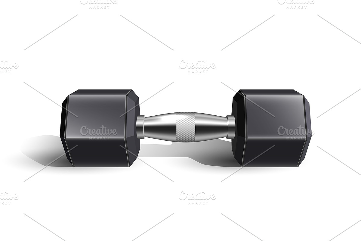 Dumbbell Sportive Heavy Metal in Illustrations - product preview 8