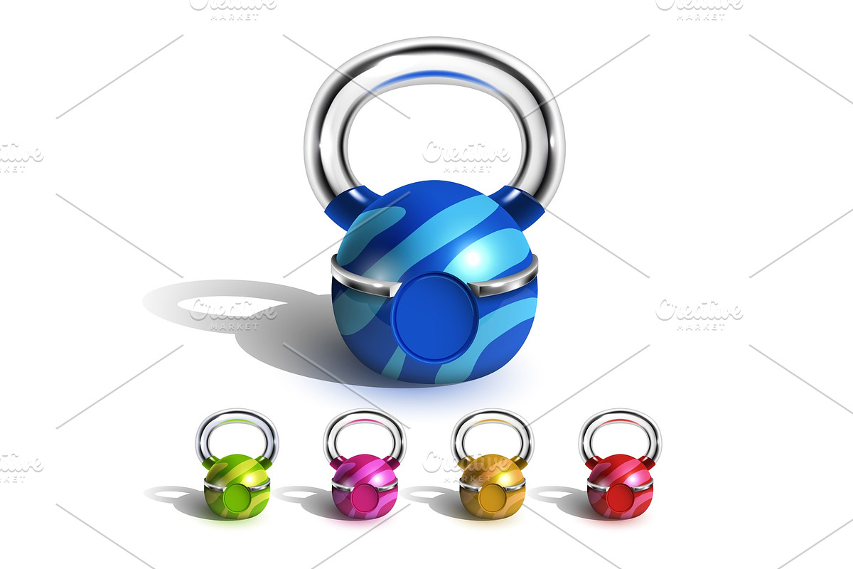 Kettlebell In Funny Multicolored in Illustrations - product preview 8