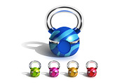 Kettlebell In Funny Multicolored