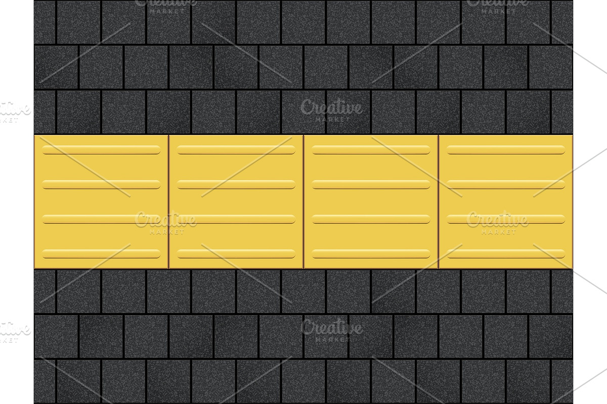 Tactile Paving Line on cobblestone in Textures - product preview 8