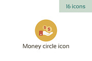 Money circle icon
