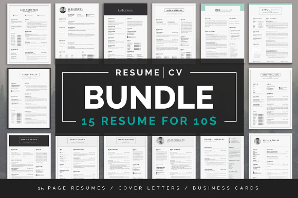 RESUME/CV TEMPLATE | PREMIUM BUNDLE in Resume Templates - product preview 5