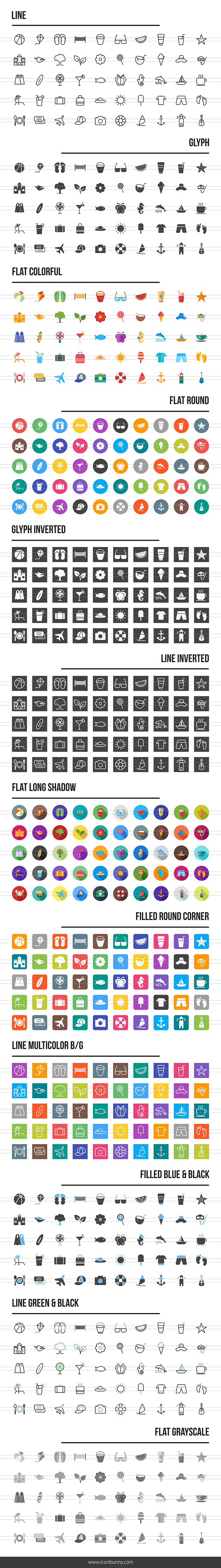 600 Summer Icons in Graphics - product preview 1