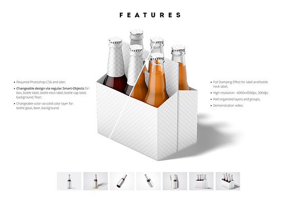 Beer Bottle Mockup Set in Product Mockups - product preview 1