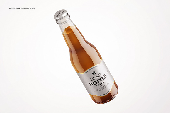 Beer Bottle Mockup Set in Product Mockups - product preview 7