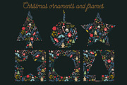 Christmas clipart, ornaments & frame
