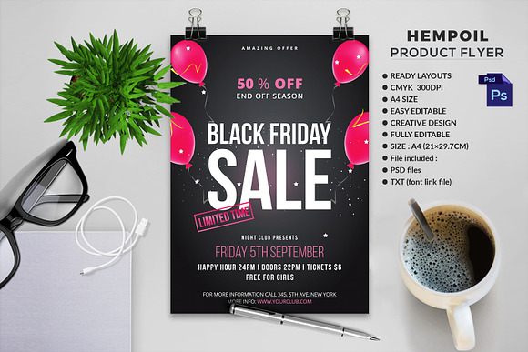 Black Friday Sale Flyer Bundle in Flyer Templates - product preview 7