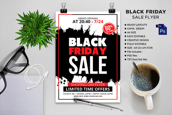Black Friday Sale Flyer Bundle in Flyer Templates - product preview 9