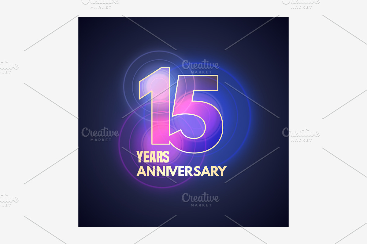 15 years anniversary vector icon in Illustrations - product preview 8