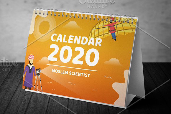 2020 Calendar - Muslim Scientist in Stationery Templates - product preview 13
