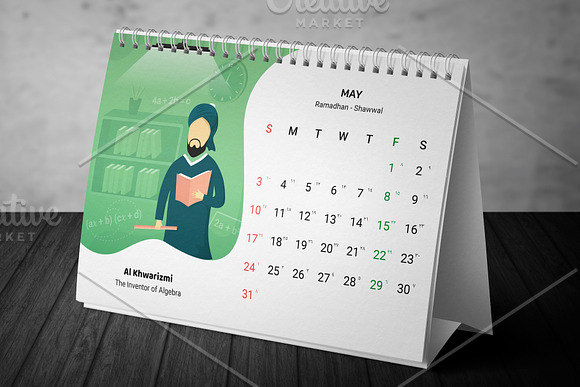 2020 Calendar - Muslim Scientist in Stationery Templates - product preview 18
