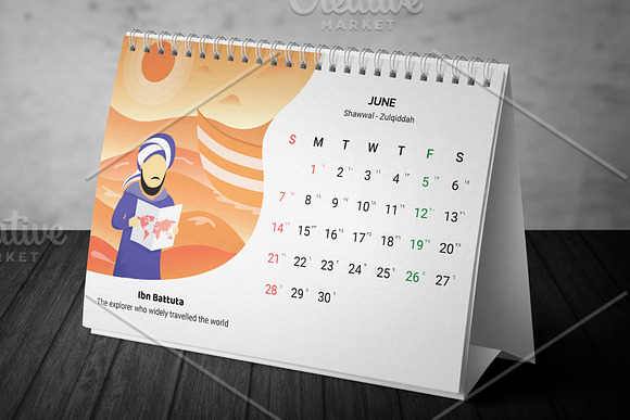 2020 Calendar - Muslim Scientist in Stationery Templates - product preview 19